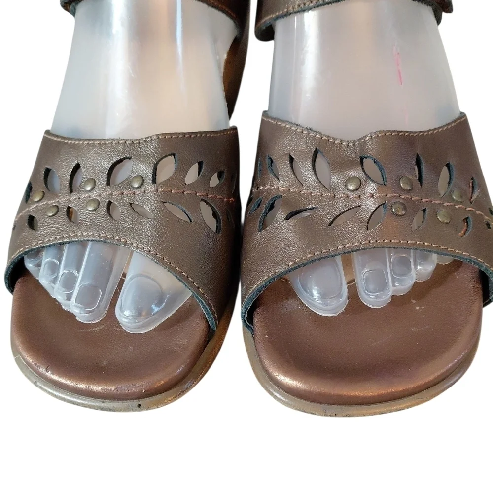 NAOT Bronze Leather Heeled Sandals Women's Size 7